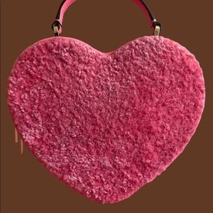 Kate Spade Faux fur love shack heart purse